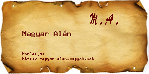 Magyar Alán névjegykártya